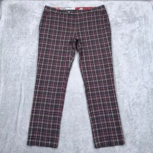 Paisley & Gray Downing Plaid Slim Fit Dress Pants Mens 36x30 Trousers Stretch